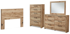 Hoover Furniture Outlet - Ashley Furniture - Hyanna Queen Panel Headboard, Dresser, Mirror and Chest - Queen Panel Headboard, Dresser, Mirror and Chest - B1050B48