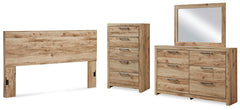Hoover Furniture Outlet - Ashley Furniture - Hyanna King Panel Headboard, Dresser, Mirror and Chest - King Panel Headboard, Dresser, Mirror and Chest - B1050B58