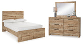 Hoover Furniture Outlet - Ashley Furniture - Hyanna Full Panel Storage Bed, Dresser and Mirror - Full Panel Storage Bed, Dresser and Mirror - B1050B39