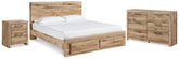 Hoover Furniture Outlet - Ashley Furniture - Hyanna Queen Panel Storage Bed, Dresser and Nightstand - Queen Panel Storage Bed, Dresser and Nightstand - B1050B60