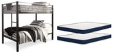 Hoover Furniture Outlet - Ashley Furniture - Dinsmore Twin over Twin Bunk Bed and 2 Mattresses - Twin over Twin Bunk Bed and 2 Mattresses - B106B9