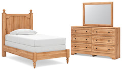 Hoover Furniture Outlet - Ashley Furniture - Aleaport Twin Panel Bed, Dresser and Mirror - Twin Panel Bed, Dresser and Mirror - PCB1075B3