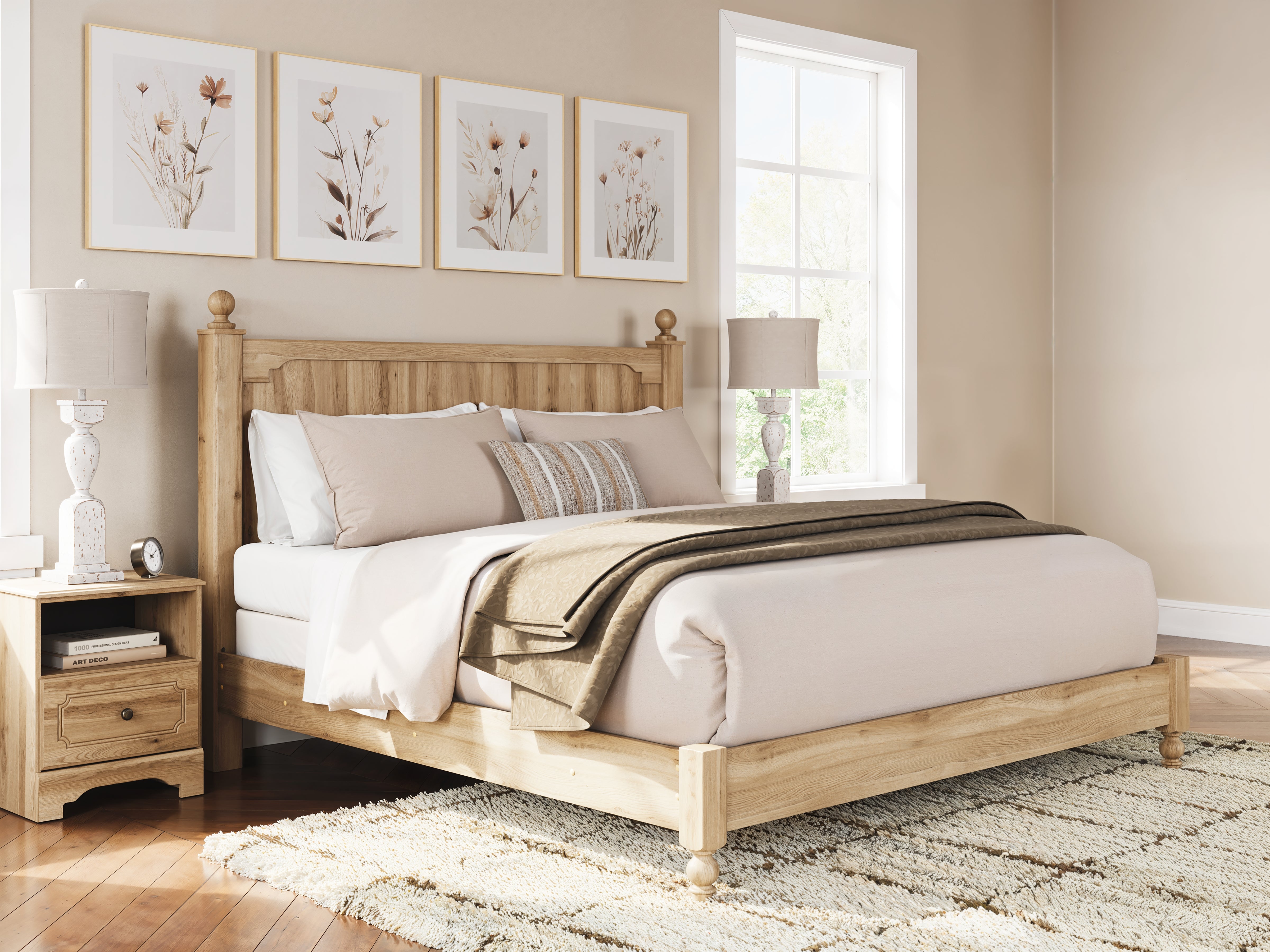 Hoover Furniture Outlet - Ashley Furniture - Aleaport King Panel Bed - King Panel Bed - PCB1075B8