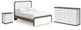 Hoover Furniture Outlet - Ashley Furniture - Kendanport Queen Upholstered Bed, Dresser and Nightstand - Queen Upholstered Bed, Dresser and Nightstand - PCB1108B9