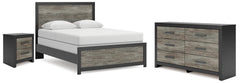 Hoover Furniture Outlet - Ashley Furniture - Broachmyn Queen Panel Bed, Dresser and Nightstand - Queen Panel Bed, Dresser and Nightstand - PCB1118B22