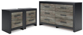 Hoover Furniture Outlet - Ashley Furniture - Broachmyn Dresser and 2 Nightstands - Dresser and 2 Nightstands - PCB1118B28