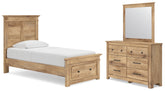 Hoover Furniture Outlet - Ashley Furniture - Makidern Twin Panel Storage Bed, Dresser and Mirror - Twin Panel Storage Bed, Dresser and Mirror - PCB1170B24