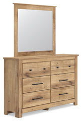 Makidern Twin Panel Bed, Dresser and Mirror