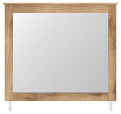 Hoover Furniture Outlet - Ashley Furniture - Makidern Bedroom Mirror - Bedroom Mirror / Tan - PCB1170-36