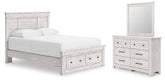 Hoover Furniture Outlet - Ashley Furniture - Makidern Queen Panel Storage Bed, Dresser and Mirror - Queen Panel Storage Bed, Dresser and Mirror - PCB1171B5