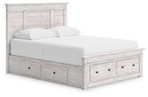 Hoover Furniture Outlet - Ashley Furniture - Makidern Queen Panel Storage Bed - Queen Panel Storage Bed - PCB1171B10