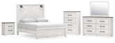 Hoover Furniture Outlet - Ashley Furniture - Gerridan Queen Panel Bed, Dresser, Mirror, Chest and Nightstand - Queen Panel Bed, Dresser, Mirror, Chest and Nightstand - B1190B37