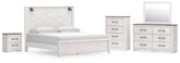 Hoover Furniture Outlet - Ashley Furniture - Gerridan King Panel Bed, Dresser, Mirror, Chest, and Nightstand - King Panel Bed, Dresser, Mirror, Chest, and Nightstand - B1190B16