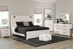 Hoover Furniture Outlet - Ashley Furniture - Gerridan King Panel Bed, Dresser, Mirror, Chest and 2 Nightstands - King Panel Bed, Dresser, Mirror, Chest and 2 Nightstands - B1190B28