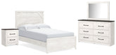 Hoover Furniture Outlet - Ashley Furniture - Gerridan Full Panel Bed, Dresser, Mirror and Nightstand - Full Panel Bed, Dresser, Mirror and Nightstand - B1190B22