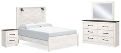 Hoover Furniture Outlet - Ashley Furniture - Gerridan Queen Panel Bed, Dresser, Mirror, and Nightstand - Queen Panel Bed, Dresser, Mirror, and Nightstand - B1190B15