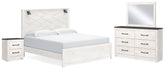 Hoover Furniture Outlet - Ashley Furniture - Gerridan King Panel Bed, Dresser, Mirror and Nightstand - King Panel Bed, Dresser, Mirror and Nightstand - B1190B20