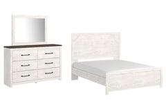 Hoover Furniture Outlet - Ashley Furniture - Gerridan Queen Panel Bed, Dresser and Mirror - Queen Panel Bed, Dresser and Mirror - B1190B5