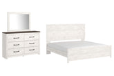 Hoover Furniture Outlet - Ashley Furniture - Gerridan King Panel Bed, Dresser and Mirror - King Panel Bed, Dresser and Mirror - B1190B29