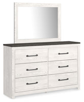 Hoover Furniture Outlet - Ashley Furniture - Gerridan Queen Panel Bed with Dresser and Mirror, Chest and 2 Nightstands - Queen Panel Bed with Dresser, Mirror, Chest and 2 Nightstands / White/Gray - B1190B13