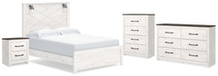 Hoover Furniture Outlet - Ashley Furniture - Gerridan Queen Panel Bed, Dresser, Chest and Nightstand - Queen Panel Bed, Dresser, Chest and Nightstand - B1190B26