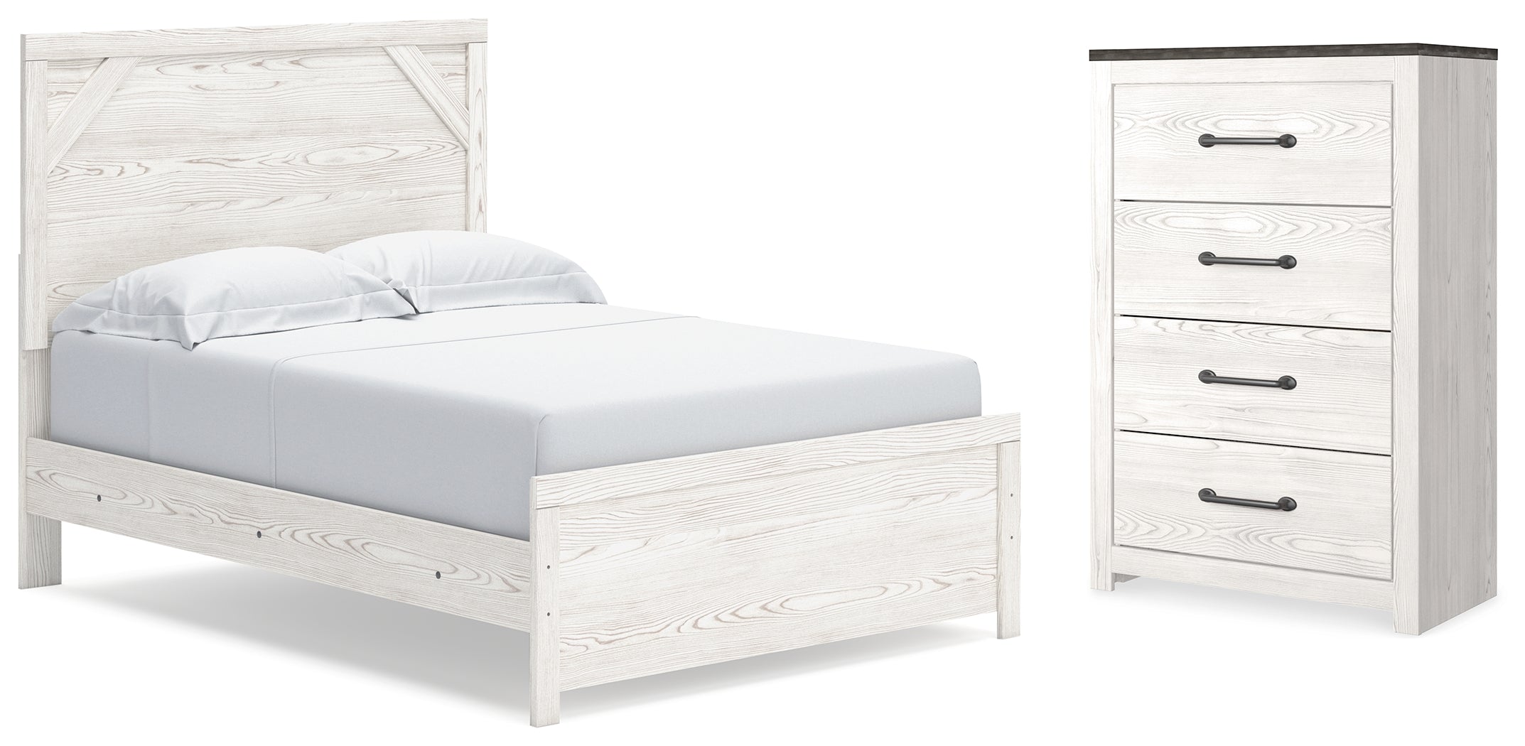 Hoover Furniture Outlet - Ashley Furniture - Gerridan Full Panel Bed and Chest - Full Panel Bed and Chest - B1190B36