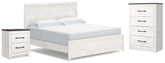 Hoover Furniture Outlet - Ashley Furniture - Gerridan King Panel Bed, Chest and Nightstand - King Panel Bed, Chest and Nightstand - B1190B35