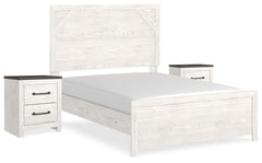 Hoover Furniture Outlet - Ashley Furniture - Gerridan Full Panel Bed and 2 Nightstands - Full Panel Bed and 2 Nightstands - B1190B12