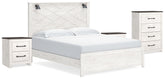 Hoover Furniture Outlet - Ashley Furniture - Gerridan King Panel Bed, Chest and 2 Nightstands - King Panel Bed, Chest and 2 Nightstands - B1190B25