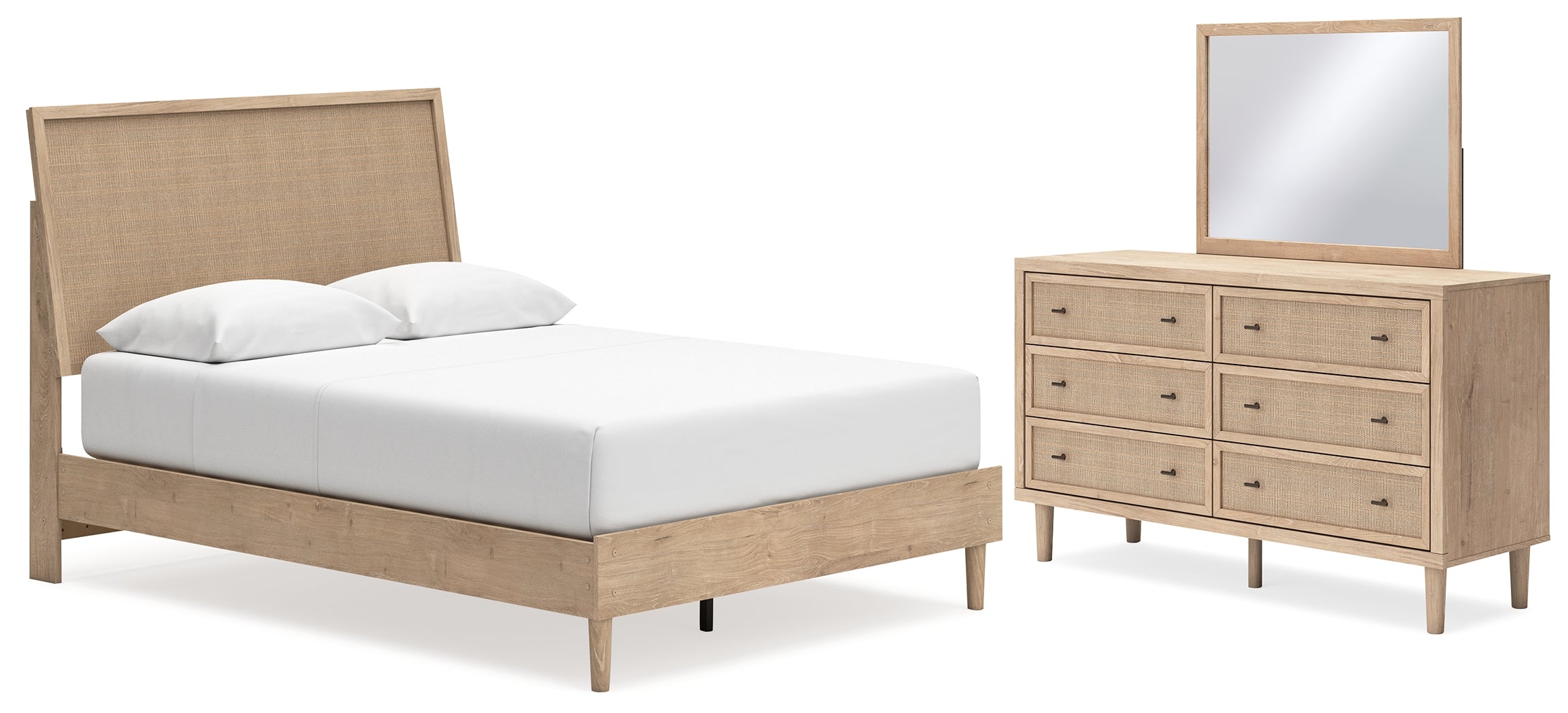 Hoover Furniture Outlet - Ashley Furniture - Cielden Queen Panel Bed, Dresser and Mirror - Queen Panel Bed, Dresser and Mirror - B1199B4