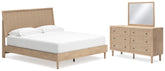 Hoover Furniture Outlet - Ashley Furniture - Cielden King Panel Bed, Dresser and Mirror - King Panel Bed, Dresser and Mirror - B1199B11