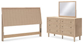 Hoover Furniture Outlet - Ashley Furniture - Cielden King Panel Headboard, Dresser and Mirror - King Panel Headboard, Dresser and Mirror - B1199B9