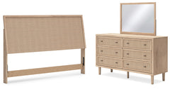 Hoover Furniture Outlet - Ashley Furniture - Cielden King Panel Headboard, Dresser and Mirror - King Panel Headboard, Dresser and Mirror - B1199B9
