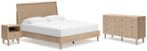 Hoover Furniture Outlet - Ashley Furniture - Cielden King Panel Bed, Dresser and Nightstand - King Panel Bed, Dresser and Nightstand - B1199B13