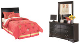Hoover Furniture Outlet - Ashley Furniture - Huey Vineyard Twin Sleigh Headboard, Dresser and Mirror - Twin Sleigh Headboard, Dresser and Mirror - B128B44