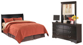 Hoover Furniture Outlet - Ashley Furniture - Huey Vineyard Queen Sleigh Headboard, Dresser and Mirror - Queen Sleigh Headboard, Dresser and Mirror - B128B45