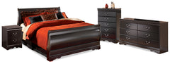 Hoover Furniture Outlet - Ashley Furniture - Huey Vineyard Full Sleigh Bed, Dresser, Mirror, Chest and Nightstand - Full Sleigh Bed, Dresser, Mirror, Chest and Nightstand - B128B35