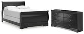 Hoover Furniture Outlet - Ashley Furniture - Huey Vineyard Full Sleigh Bed and Dresser - Full Sleigh Bed and Dresser - B128B51