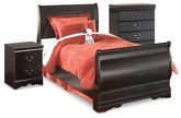 Hoover Furniture Outlet - Ashley Furniture - Huey Vineyard Twin Sleigh Bed with Chest of Drawers and Nightstand - Twin Sleigh Bed with Chest of Drawers and Nightstand - B128B22