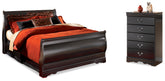 Hoover Furniture Outlet - Ashley Furniture - Huey Vineyard Queen Sleight Bed and Chest - Queen Sleight Bed and Chest - B128B48