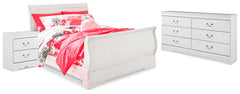 Hoover Furniture Outlet - Ashley Furniture - Anarasia Full Sleigh Bed, Dresser and Nightstand - Full Sleigh Bed, Dresser and Nightstand - B129B17
