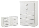 Hoover Furniture Outlet - Ashley Furniture - Anarasia Chest and 2 Nightstands - Chest and 2 Nightstands - B129B26