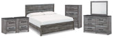 Hoover Furniture Outlet - Ashley Furniture - Bronyan King Panel Bed, Dresser, Mirror, Chest and 2 Nightstands - King Panel Bed, Dresser, Mirror, Chest and 2 Nightstands - B1290B8