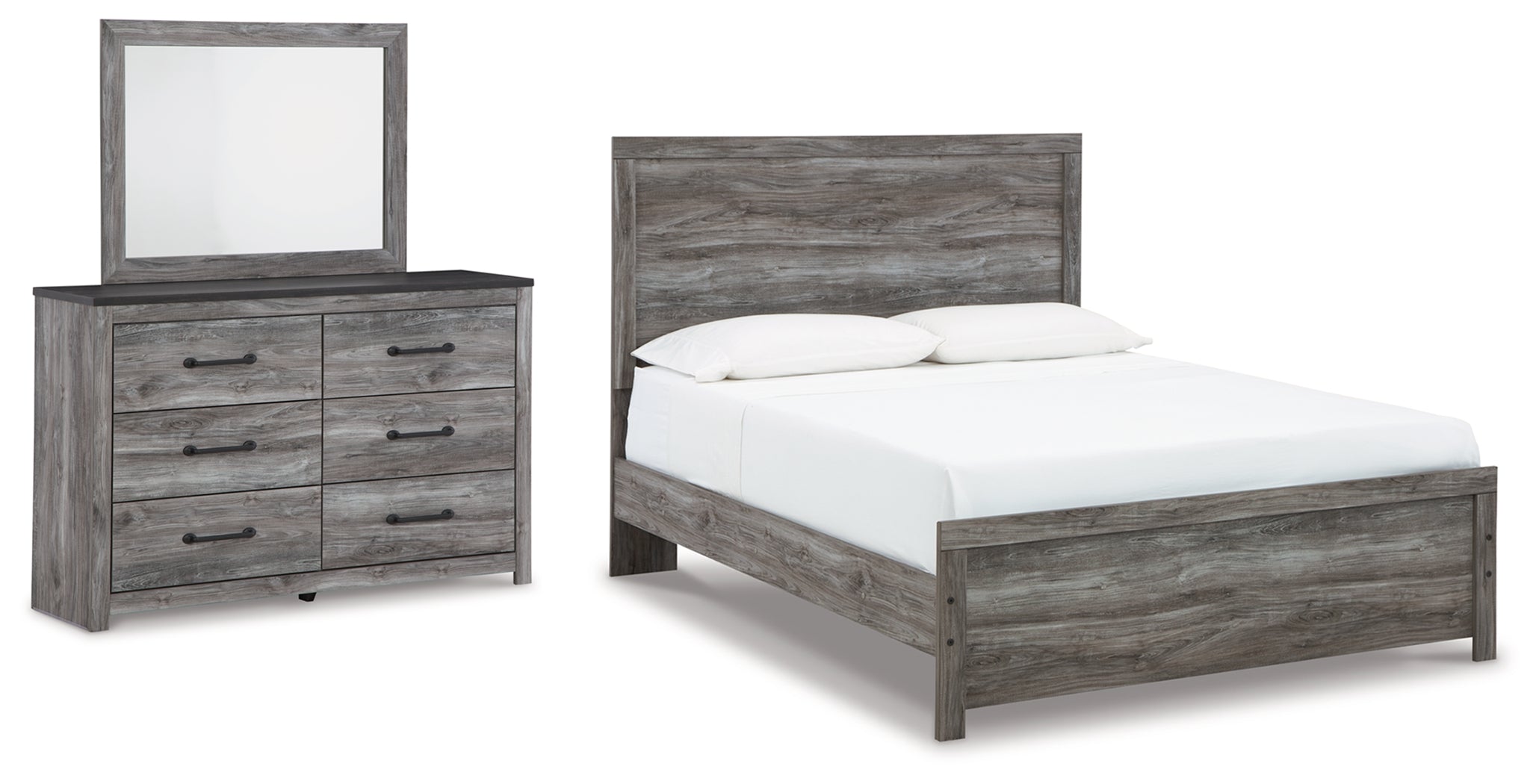 Hoover Furniture Outlet - Ashley Furniture - Bronyan Queen Panel Bed, Dresser and Mirror - Queen Panel Bed, Dresser and Mirror - B1290B3