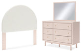 Hoover Furniture Outlet - Ashley Furniture - Wistenpine Full Upholstered Panel Headboard, Dresser and Mirror - Full Upholstered Panel Headboard, Dresser and Mirror - B1323B11