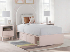 Hoover Furniture Outlet - Ashley Furniture - Wistenpine Twin Upholstered Panel Bed with Storage - Twin Upholstered Panel Bed with Storage - B1323B12