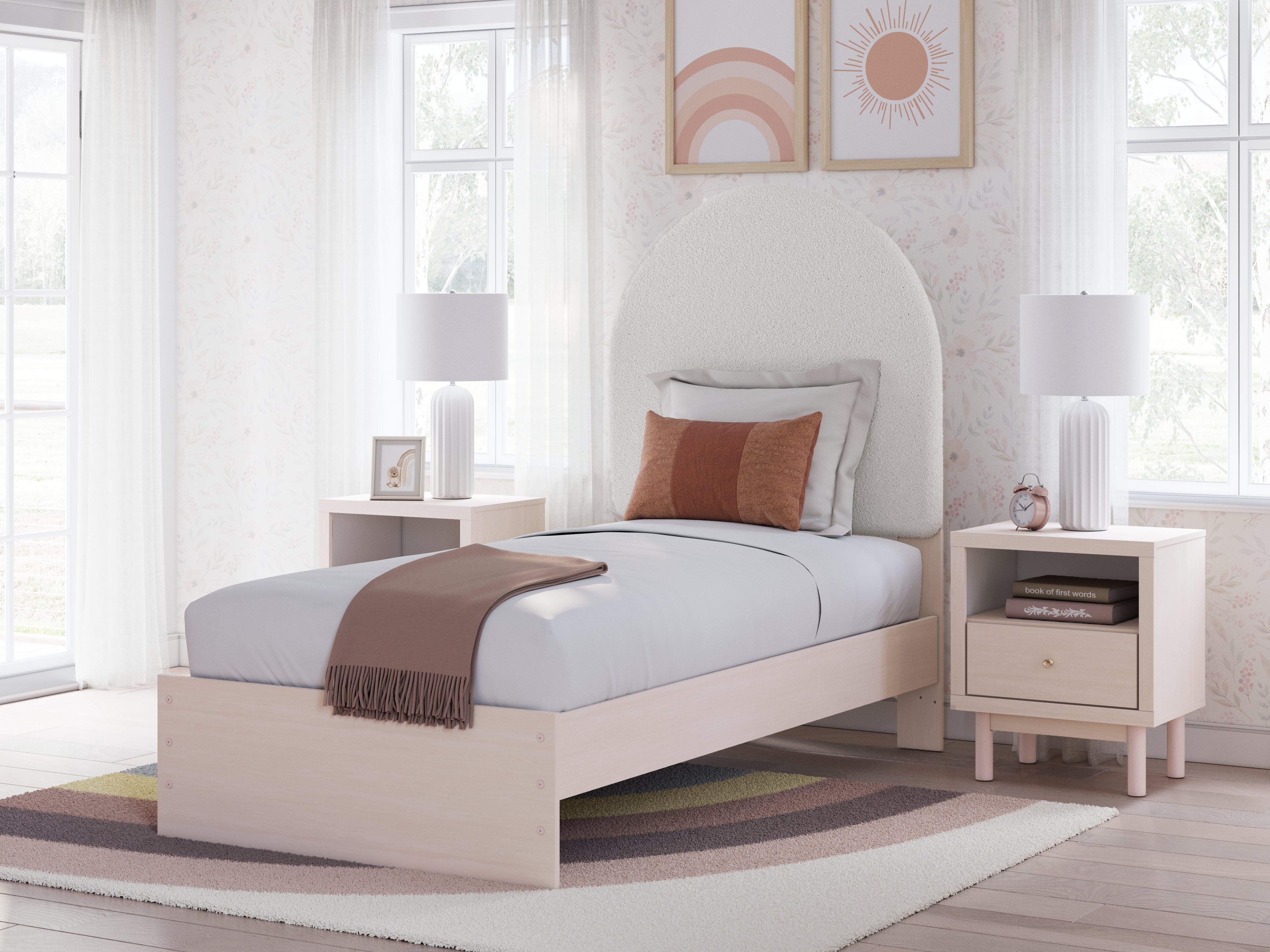 Hoover Furniture Outlet - Ashley Furniture - Wistenpine Twin Upholstered Panel Bed - Twin Upholstered Panel Bed - B1323B8