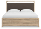 Hoover Furniture Outlet - Ashley Furniture - Kinlanni King Upholstered Panel Bed - King Upholstered Panel Bed - PCB1360B15