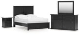 Hoover Furniture Outlet - Ashley Furniture - Maribel Full Panel Bed, Dresser, Mirror and Nightstand - Full Panel Bed, Dresser, Mirror and Nightstand - B138B78