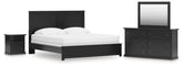Hoover Furniture Outlet - Ashley Furniture - Maribel King Panel Bed, Dresser, Mirror and Nightstand - King Panel Bed, Dresser, Mirror and Nightstand - B138B65